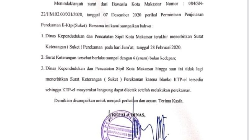 Waspada Peredaran Surat Keterangan Palsu di TPS Pilkada Makassar