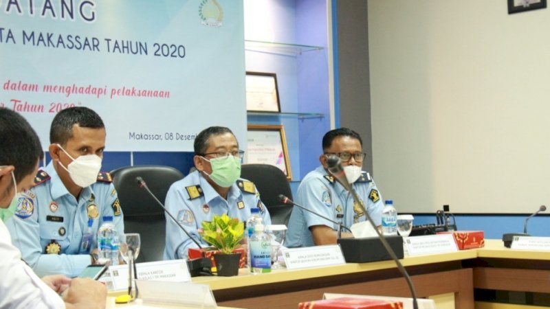 Tim Pengawasan Orang Asing (Timpora) Kota Makassar menggelar rapat di Kantor Imigrasi (Kanim) Makassar, Selasa (8/12/2020).