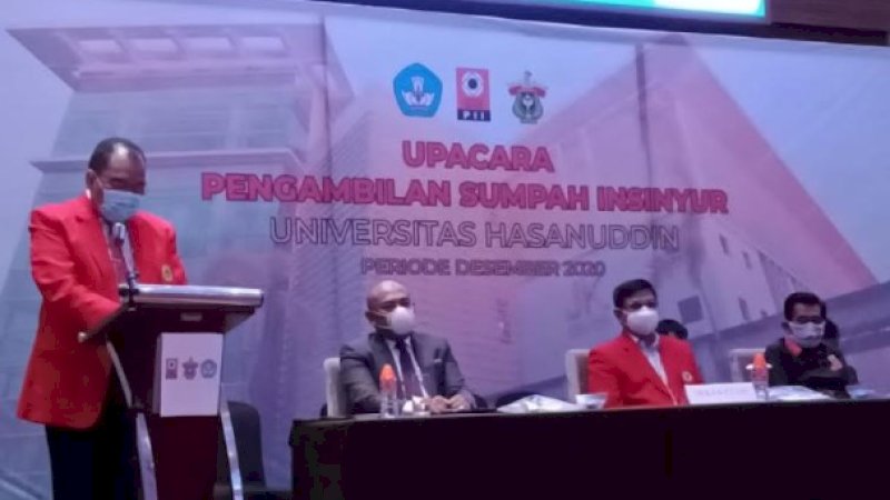 Pandemi Covid-19, 314 Insinyur Baru PPI Unhas Jalani Pengambilan Sumpah Secara Hybrid