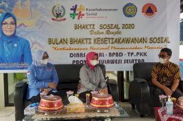 Diacara Bhakti Sosial Kesetiakawanan 2020, Ketua TP PKK Sulsel Imbau Warga Patuhi Prokes
