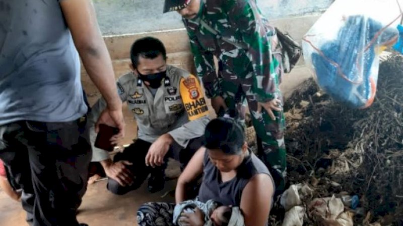 Lokasi penemuan bayi malang yang ditemukan di rumah kebun di Kabupaten Bulukumba, Sabtu (9/1/2021).