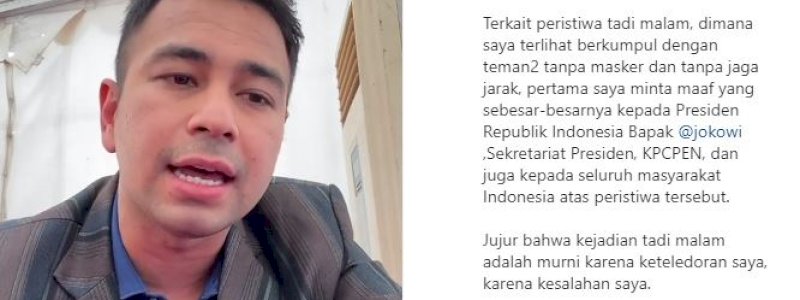 Berikan Klarifikasi setelah Ditegur Istana, Begini Kata Raffi Ahmad