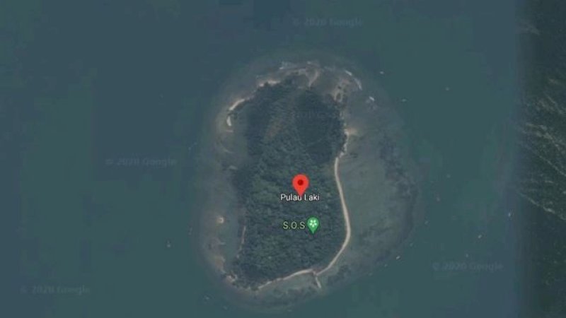 Tanda SOS di Pulau Laki Google Maps (Istimewa)