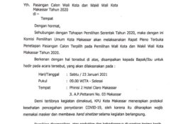 KPU Makassar Pastikan Penetapan Wali Kota Terpilih Utamakan Protokol Kesehatan