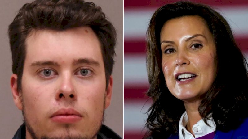 Ty Garbin (gambar kiri) dan gubernur negara bagian Michigan, Amerika Serikat, Gretchen Whitmer (gambar kanan). (Foto: New York Post).