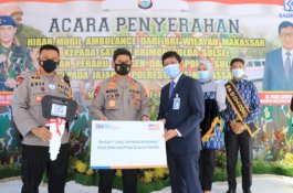 Polda Sulsel Terima Hibah 1 Unit Mobil Ambulans dari BRI