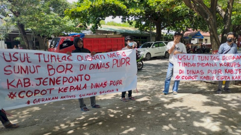 Mahasiswa Unjuk Rasa Terkait Dugaan Korupsi Proyek di Jeneponto