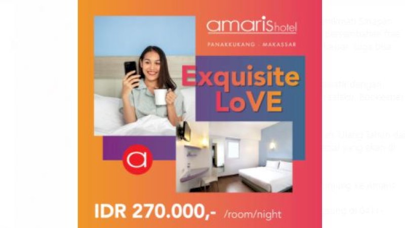 Exquisite Love Amaris Hotel Panakkukang, Bisa Check In Lebih Awal