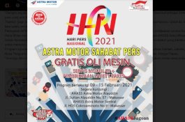 Hari Pers Nasional, Astra Motor Berikan Layanan Servis dan Ganti Oli Gratis