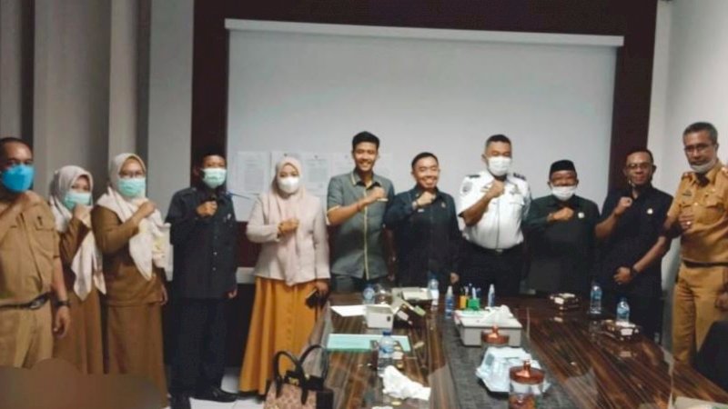 Komisi III Dewan Perwakilan Rakyat Daerah (DPRD) Kabupaten Jeneponto saat kunjungan ke Dinas Perhubungan Provinsi Sulsel di Kota Makassar, Selasa (9/2/2021).