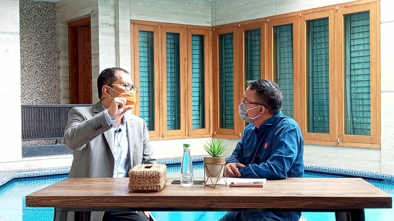 Wawancara eksklusif Dirut Rakyatku.com, Subhan Yusuf dengan Mohammad Ramdhan Pomanto di kediamannya, Kamis (18/2/2021).