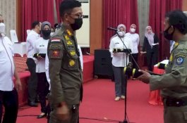 Satpol PP Jadi Simulator Pelantikan 11 Kepala Daerah, Sultan Rakib Jadi Nurdin Abdullah