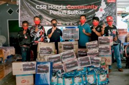 Asmo Sulsel dan Komunitas Motor Honda Salurkan Donasi kepada Korban Gempa Sulbar