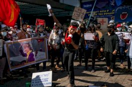 Darah Berceceran di Jalan, 18 Orang Pedemo Antikudeta Myanmar Tewas