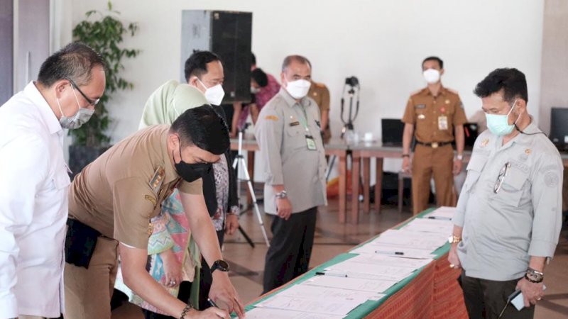 Bupati Gowa Teken 4 Kerjasama Sekaligus, Mentan SYL Jadi Saksi