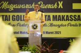 Buka Musda Makassar, TP: Wajib Hukumnya Pak Airlangga Kita Dorong Maju di Pilpres