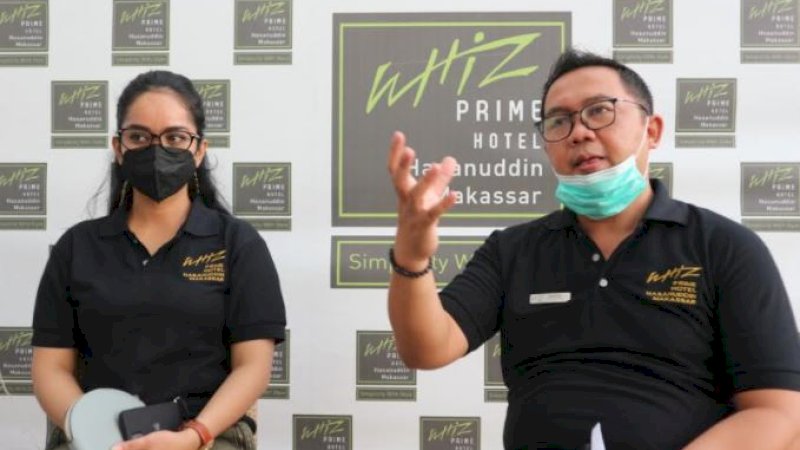 General Manager Whiz Prime Hasanuddin, Moch. Ikhsan R.F. (kanan). (Foto: Gilang Ramadhan/Rakyatku)