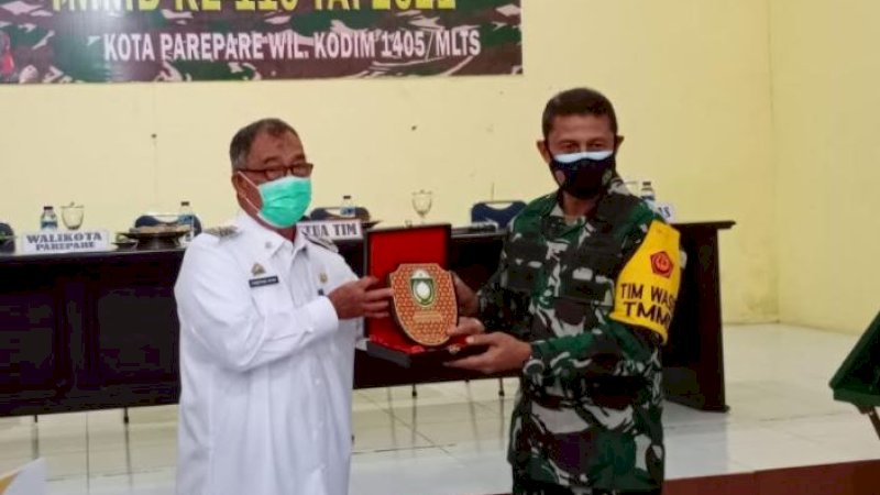 Ketua Tim Wasev Mabes TNI Angkatan Darat, Furdiyantoso, diterima di , di Baruga Peduli, Kamis (18/3/2021).