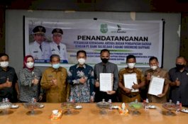 Pemkab Sidrap-Bank Sulselbar Jalin Kerja Sama Pembayaran PBB Elektronik dan Permodalan BUMDes