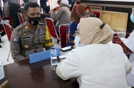 Ratusan Personel Polres Jeneponto Jalani Vaksinasi Tahap Kedua