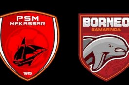 Babak Pertama, PSM Unggul 2-1 atas Borneo FC
