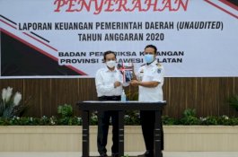 Ada Silpa Rp388 Miliar, Plt Gubernur Sulsel Serahkan Laporan Keuangan Tahun 2020 ke BPK