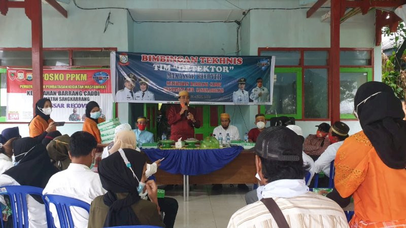 Master Covid Sangkarrang,  Akbar Yusuf hadiri bimtek untuk Detektor dan Nakes,  Kamis, (1/4/2021). 