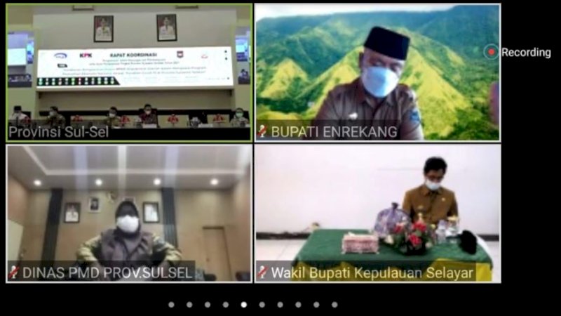 Rapat Koordinasi Pengawasan Internal (Rakorwasin) Keuangan dan Pembangunan, via Zoom Meeting, Senin (5/3/2021).