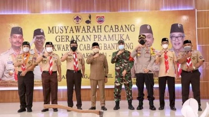 Musyawarah Cabang Pramuka Kwarcab Bantaeng, di Balai Kartini, Selasa (6/4/2021).