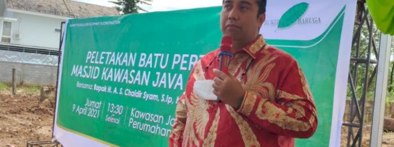 Bupati Maros Hadiri Peletakan Batu Pertama Pembangunan Masjid Java Residence Bukit Baruga