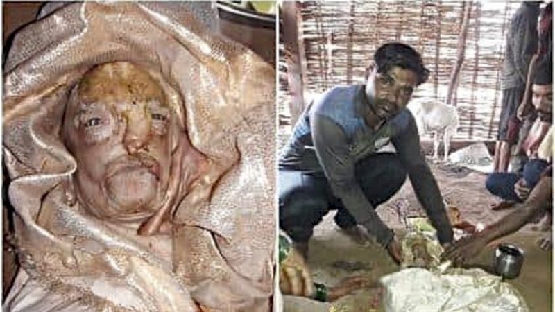 Anak kambing di India berwajah mirip manusia. (Foto India.com).