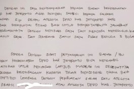 Seorang Perempuan Surati Badan Kehormatan DPRD Jeneponto, Dia Mengaku Hamil, Pelaku Oknum Legislator