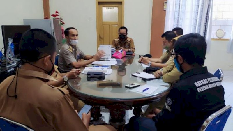 Rapat Dinas Tenaga Kerja Parepare dengan lintas stakeholder, Selasa (20/4/2021).