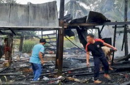 Lupa Matikan Kompor saat Ganti Tabung Gas, 1 Rumah Panggung Ludes Dilalap Api di Wajo
