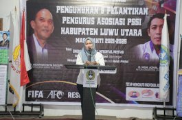 Pengurus PSSI Luwu Utara Periode 2021 – 2025 Resmi Dilantik