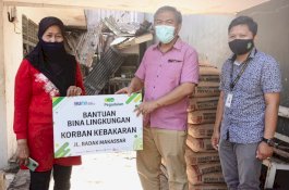Pegadaian Kanwil VI Makassar Salurkan Bantuan untuk Korban Kebakaran Jalan Badak