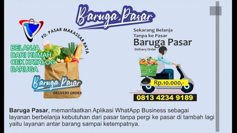 Aplikasi "Baruga Pasar", PD Pasar Makassar Raya Berikan Biaya Pengantaran Murah