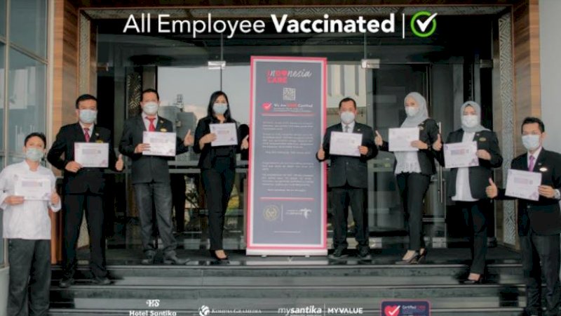 52 Staf Hotel Santika Makassar Selesai Vaksinasi Tahap Kedua