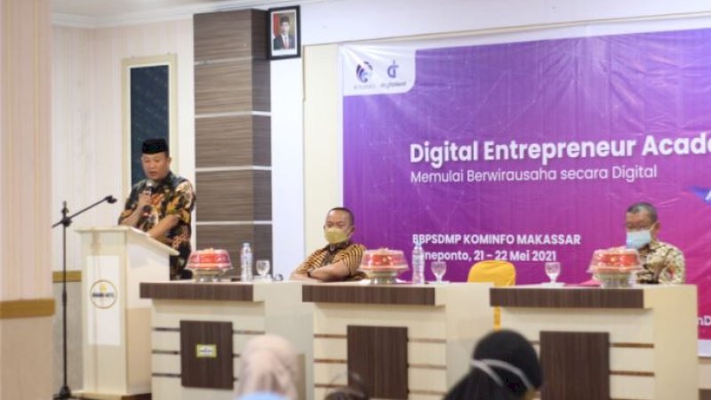 Pelatihan Digital Entrepreneurship Academy (DEA) berlangsung di Hotel Binamu, Jeneponto, Jumat (21/5/2021).
