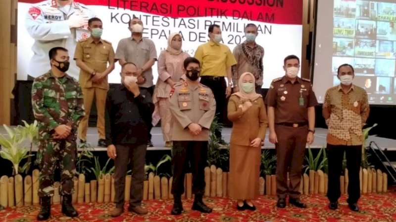 FGD bertajuk Literasi Politik dalam Kontestasi Pemilihan Kepala Desa 2021 di Hotel Harper, Jalan Perintis, Makassar, Senin (24/5/2021).