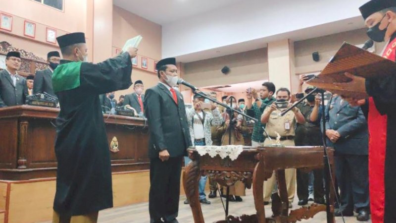 Pelantikan Arifuddin sebagai Ketua DPRD Kabupaten Jeneponto, Senin (31/5/2021).