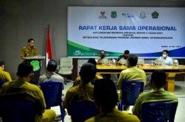 Rapat KSO Bersama BPJamsostek, Pemkab Sidrap Berkomitmen Lindungi 5 Ribu Tenaga Non PNS
