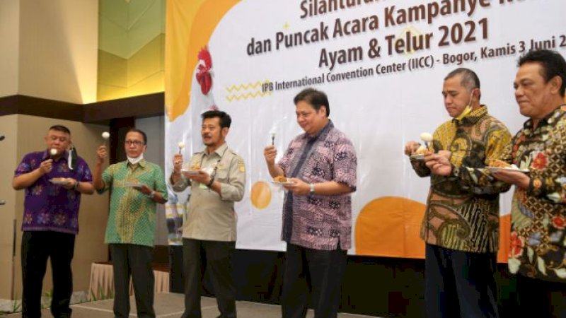 Silaturahmi Peternak dan Kampanye Konsumsi Ayam dan Telur 2021, di IPB Internasional Convention Center, Bogor, Kamis (03/06/2021).