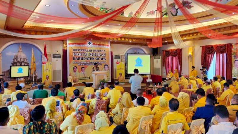 Musda X DPR II Partai Golkar Kabupaten Gowa berlangsung di Panakkukang, Kota Makassar, Sabtu (5/6/2021).