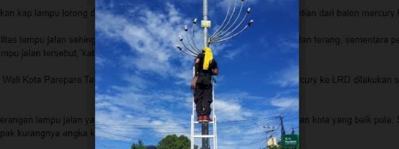 Pemkot Parepare Remajakan Lampu Jalan dan Lorong, Ganti dari Bolhlam Mercury ke LED