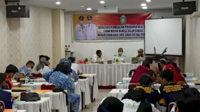 Sosialisasi Peningkatan Pemahaman Nilai-Nilai Luhur Budaya Bangsa, di Hotel Pare Beach, Rabu (16/6/2021).