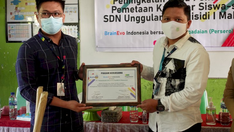 Pegadaian-Brain Evo Berikan Fasilitator Pemetaan Karakter Siswa SD di Makassar