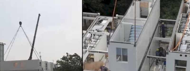 Viral Video Pembangunan Apartemen 10 Lantai Hanya dalam Waktu 1 Malam
