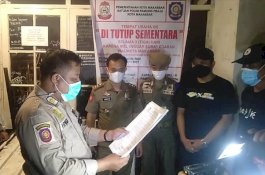 Tidak Patuhi Prokes, Warkop di Jalan Sunu Disegel Sementara Satgas Raika