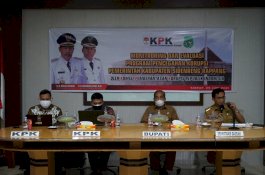 Pemkab Sidrap Ikut Monev Pencegahan Korupsi dengan KPK